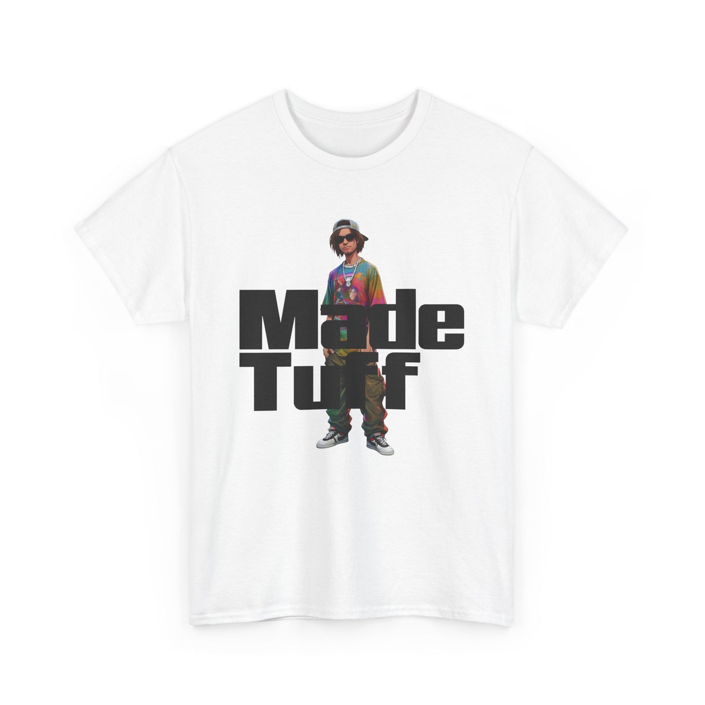 Unisex Heavy Cotton Tee - Made Tuff Graphic Shirt, Casual Wear, Streetwear, Gift for Him, Summer Outfit, Trendy Style