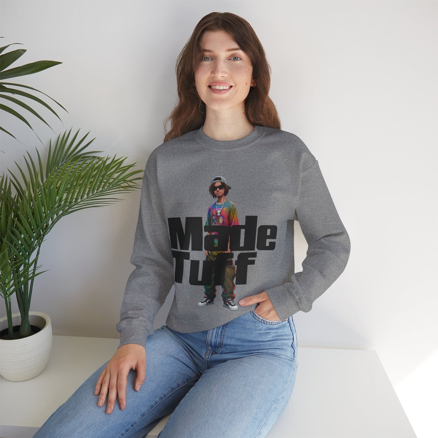 Trendy Urban Crewneck Sweatshirt, Streetwear Apparel, Casual Fashion, Graphic Sweatshirt, Gift for Him/Her, Everyday Wear