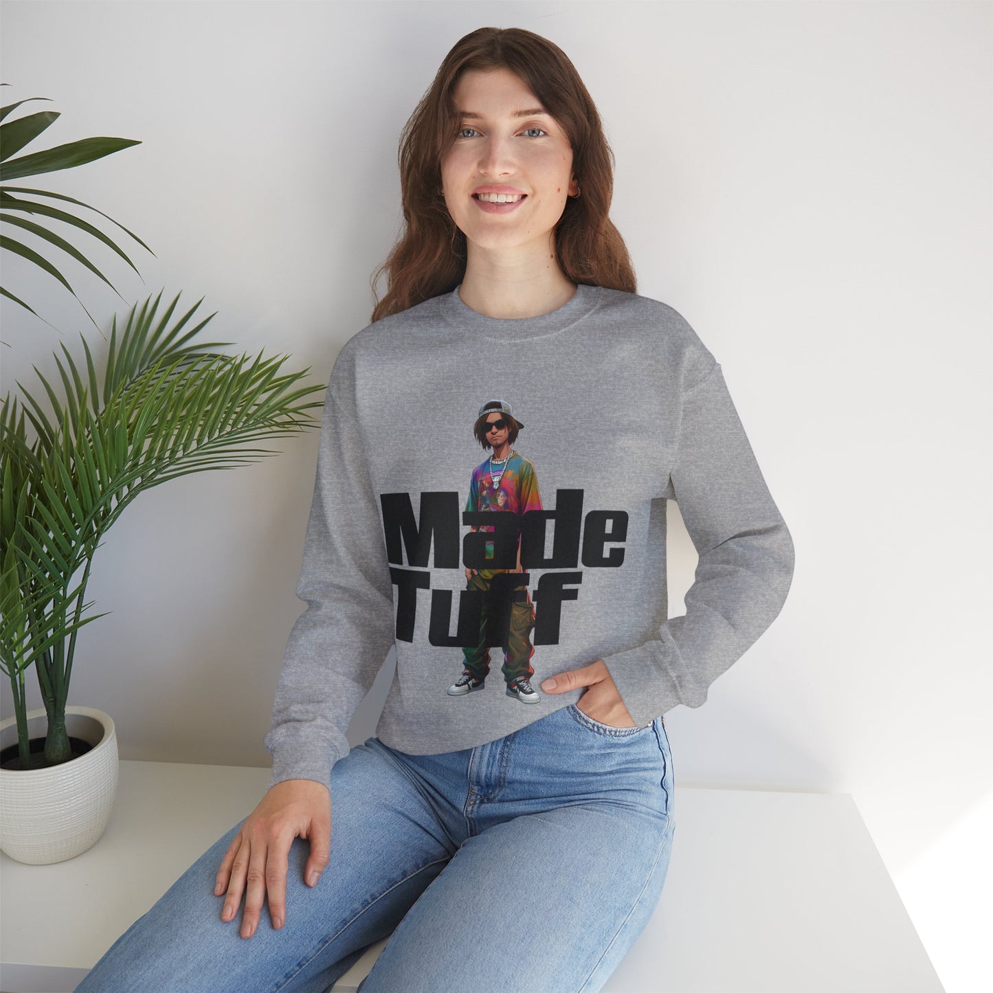 Trendy Urban Crewneck Sweatshirt, Streetwear Apparel, Casual Fashion, Graphic Sweatshirt, Gift for Him/Her, Everyday Wear